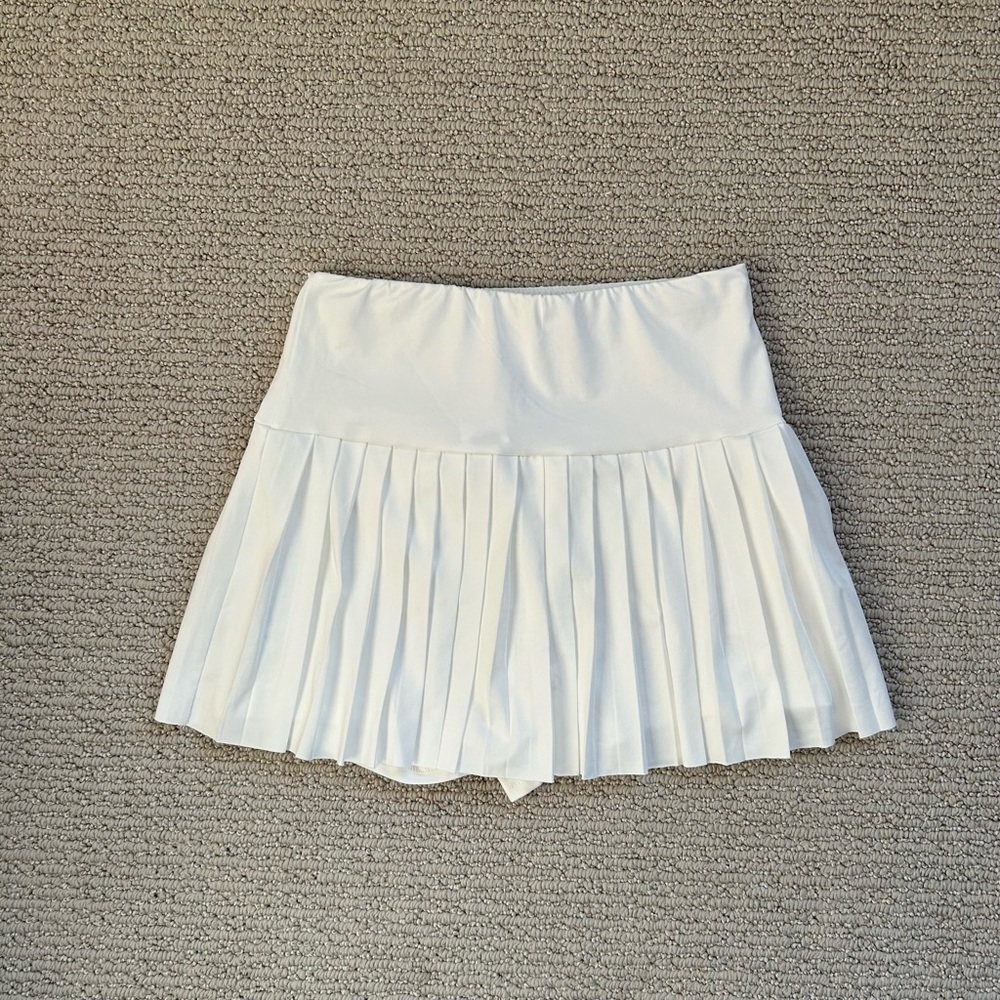 Shein White Pleated Skirt